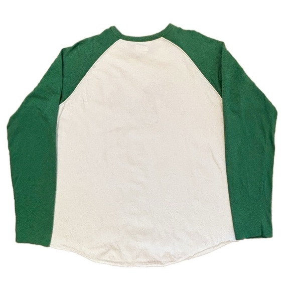 Y2K American Eagle Raglan Long Sleeve Cotton Shirt Grunge Preppy Men’s Large - Picture 2 of 7